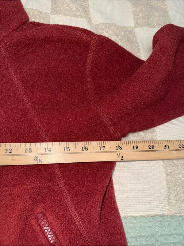 Vintage Patagonia Synchilla Full Zip Fleece Jacket Maroon Womens Medium USA - Image 2