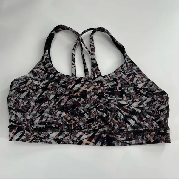 Lululemon Energy Bra Kaleidoscopic Pink‎ Multi Sz 12 - Image 4