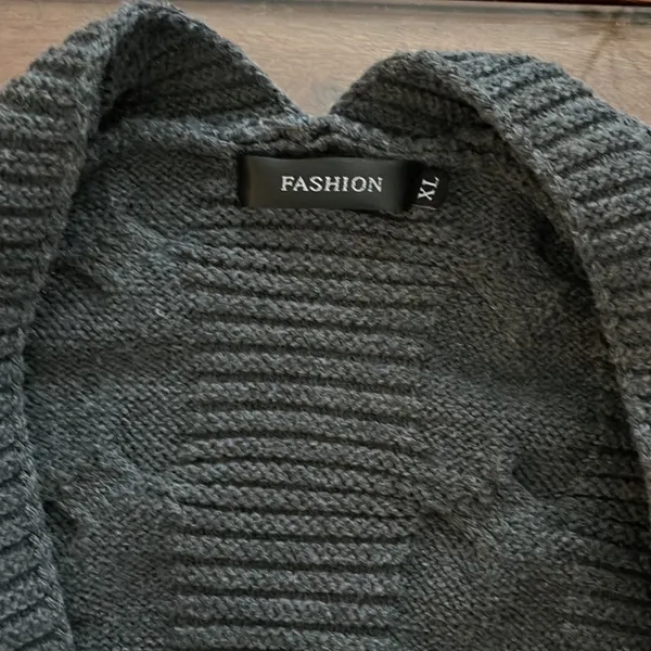 Fashion chunky cable knit cardigan - Image 2