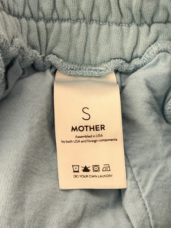 MOTHER The Knockout Short Size Small Sweat Shorts Move It Milky Baby Blue - Image 8