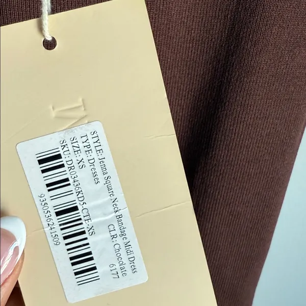 NEW Meshki Jenna Square Neck Bandage Midi Dress XS - Image 9