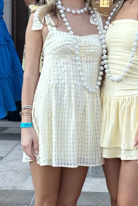 American threads yellow gingham mini dress - Image 6