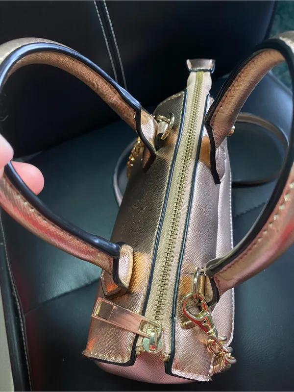 ALDO Rose Gold Mini Satchel Bag - Image 12