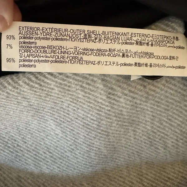 Zara Womens Coat  Button Up Lined Structured Stretchy Striped Gray Preppy Small - Image 11