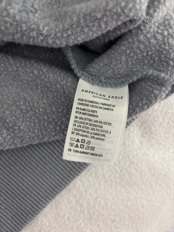 American Eagle Grey Hoodie - Image 5