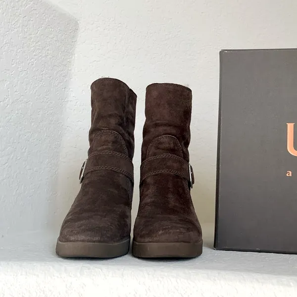 UGG Brown Heeled Boots - Image 2
