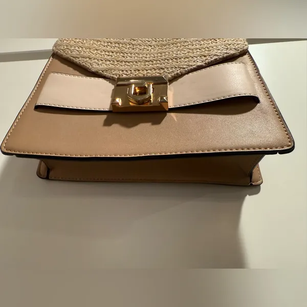 Aldo Tan and Cream‎ Satchel with Textured Design - Image 2