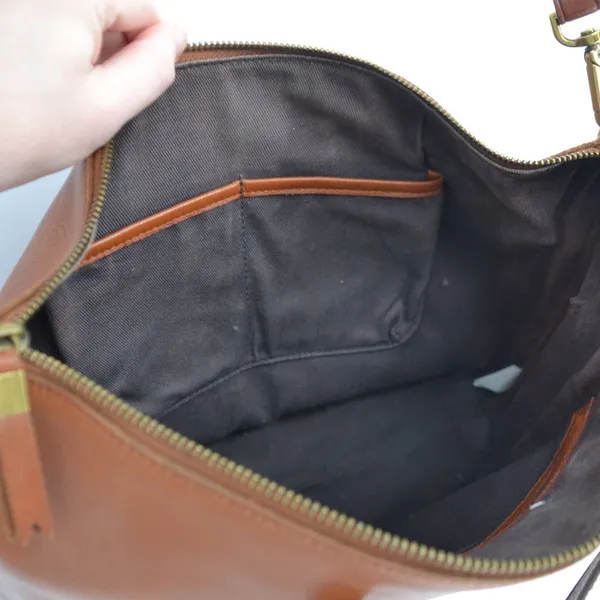 Madewell The Transport Satchel Bag Crossbody in English Saddle Leather Brown - Image 8