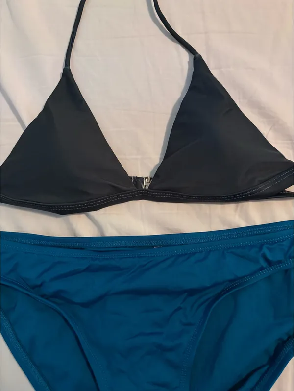 Triangle Top Bikini Blue - Image 2