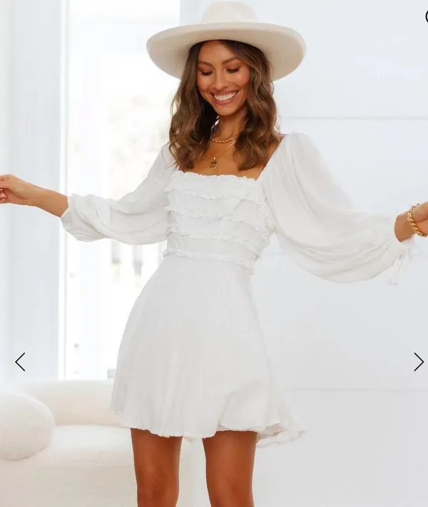 Hello Molly White Dress - Image 4