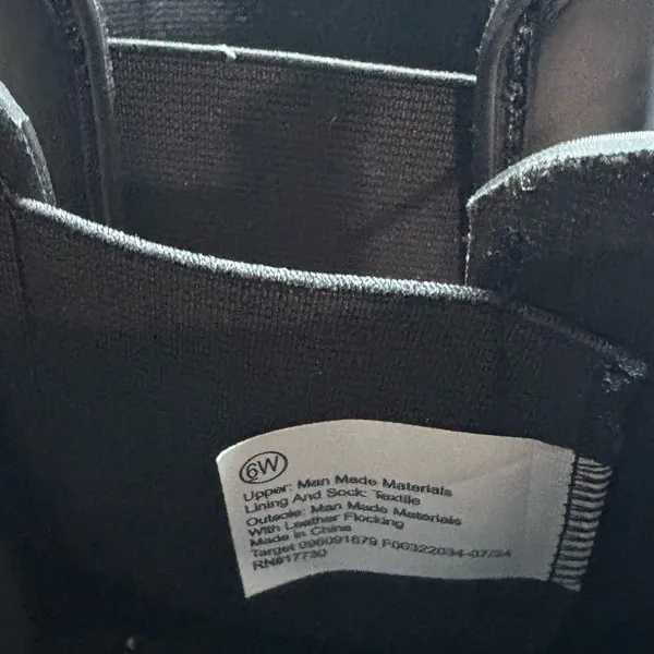 A New‎ Day Black Rain Boots Size 6W - Image 8