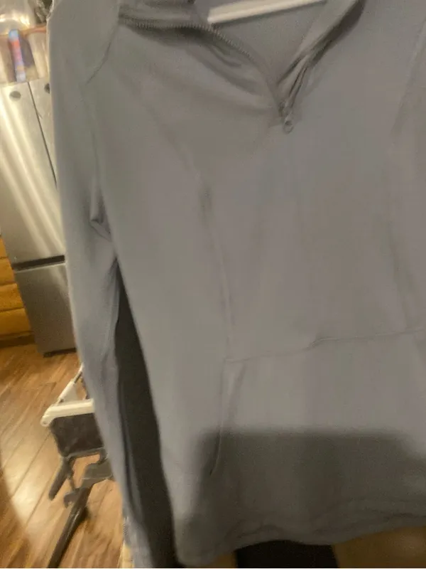 Yogalicious Light Gray Quarter-Zip Performance Pullover - Image 2