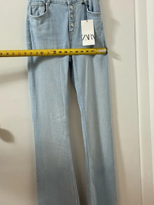 Zara Light Blue High-Rise Wide Leg Jeans NWT - Image 13