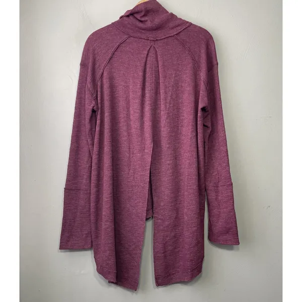 We The Free Tunic Top Oversized Large Berry Split Back Knit Lagenlook Leisure - Image 4