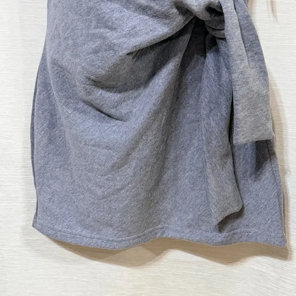 Daily Practice by Anthropologie Side Tie Sweatshirt Dress Blue Gray XXS NEW - Image 4