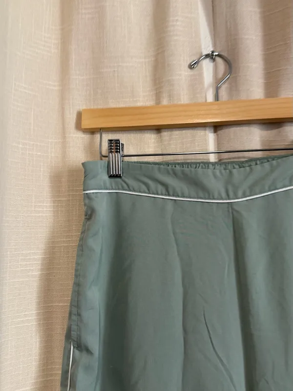 Jason Wu Sage Green wide leg track satin Pant - Image 2