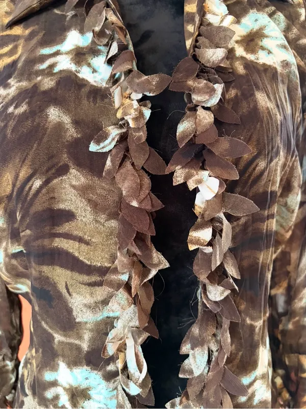 Le caviar vintage 80’s/90’s button up blouse Brown Size 2 - Image 3