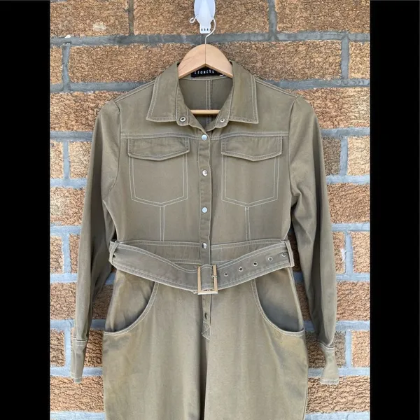 Lioness Jumpsuit “Williamsburg” Coveralls Belted Medium - Image 4