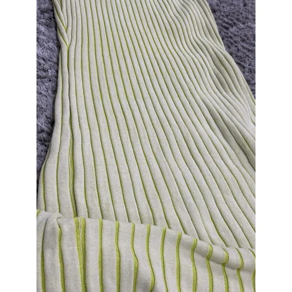 By Together Ribbed Knit Maxi Dress Lime Green Size M Tank Sleeveless Bodycon - Image 10
