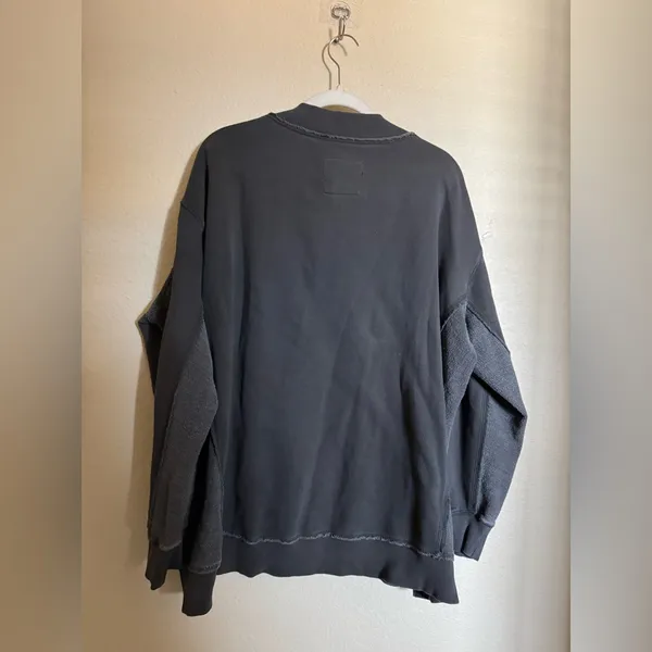 Aerie Vacay Every‎ Day V-Neck Sweater Size Medium Charcoal Black - Image 6