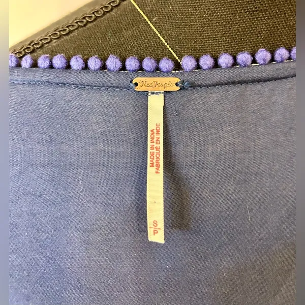 Free People My Love Mini Indigo Dress Size Small - Image 14