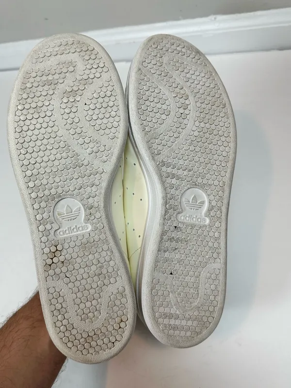 Adidas Stan Smith Sneakers Lace Up Cream White Pink Mint 10.5 - Image 12