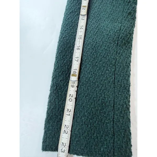 Steve Madden Womens Green Wool Blend Faux Fur Collar Leopard Lining Coat Large - Image 5