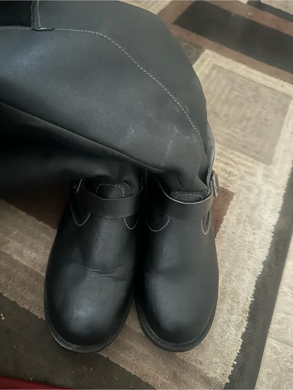 Women’s Black Mid-Calf Buckle Boots size 10W - Image 2