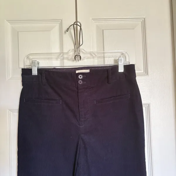 The Essential Collection By Anthropologie Size 4 Navy Corduroy Pants Minimalist - Image 3