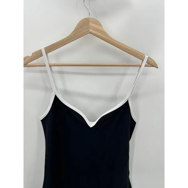 Abercrombie & Fitch‎ Women Navy Blue White Trim Bodycon Dress S Sleeveless 5686 - Image 3