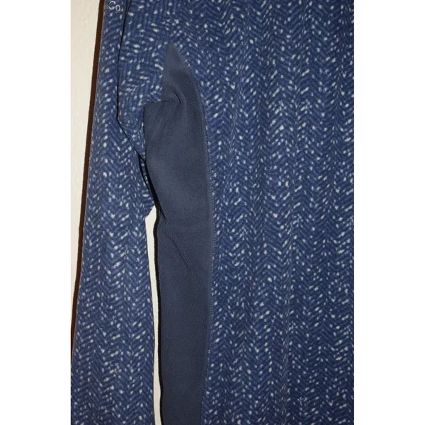 Columbia Fleece Pullover Women XL Blue Chevron Quarter Zip Excellent Active - Image 4