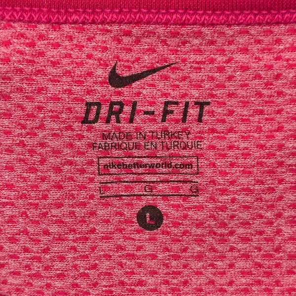 Nike Dri-FIT Geometric Striped Mesh Long Sleeve Training Top Athletic Size L - Image 5