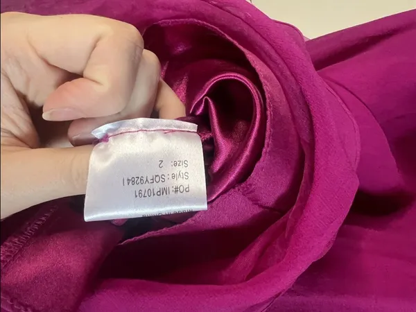 Y2K Kurt Thomas 100% Silk Strapless Ruffle Cocktail Dress - Image 13