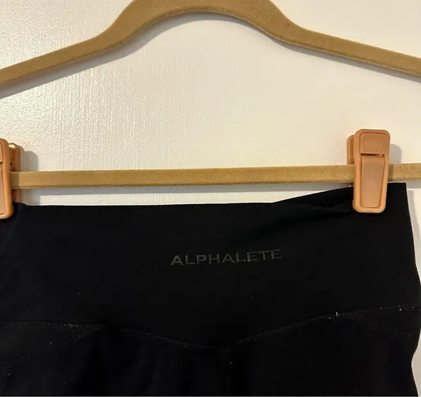 Alphalete Crossover Waistband Legging Womens Black Gym Athletic - Image 4