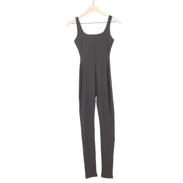 Naked Wardrobe Black Ribbed Scoop Neck Jumpsuit Catsuit Small - Image 6
