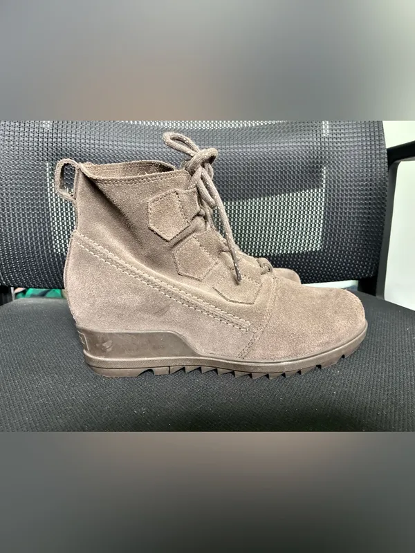 Sorel Women’s Evie Lace Boot Waterproof Leather Suede Size 7.5 Major Brown - Image 4