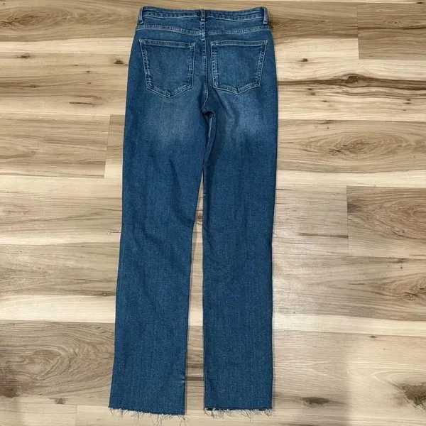 Zara Raw Hem Straight Leg Jeans Women’s 6 - Image 4