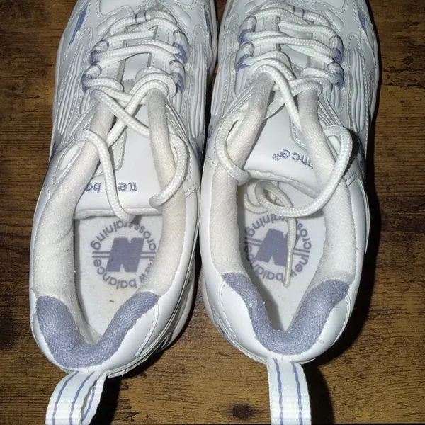 New Balance WX608v5 White Blue Womens 7.5 Cross Training Sneakers Dad Shoes - Image 6