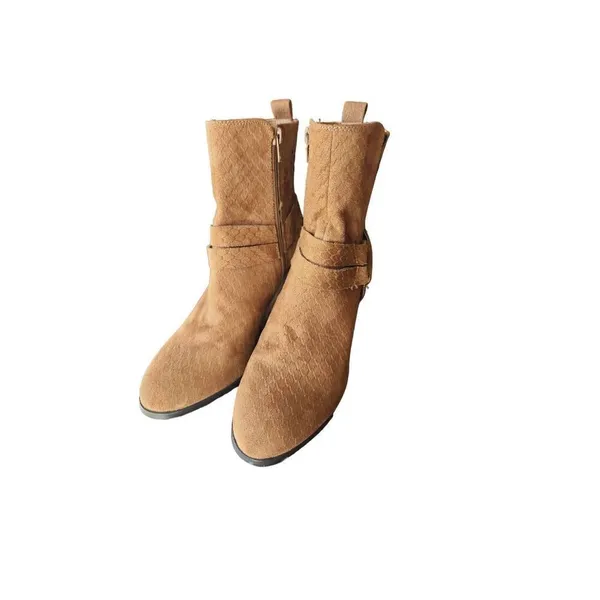 COCONUTS by Matisse Women Brown Suede Zip Up Boots sz 6 Western‎ Coastal Cowgirl - Image 5