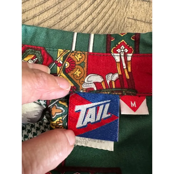 Vintage Tail Golf All-Over Print Full Zip Jacket 100% Brushed Cotton Size Medium - Image 4