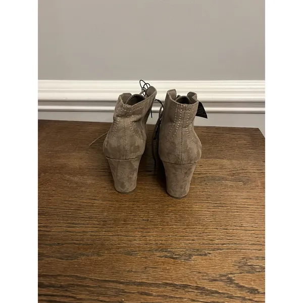 Arizona Jean Co. memory foam wedge ankle boots sz 10 style AZ Lily tie front NWT - Image 5