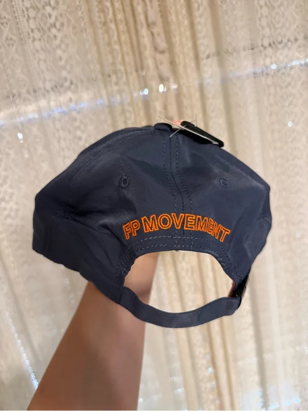 FP Movement by Free People Navy Baseball Cap with Orange Embroidery - Image 4