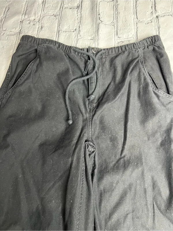 TNA Black Drawstring Elastic Hem Pants size small joggers - Image 9
