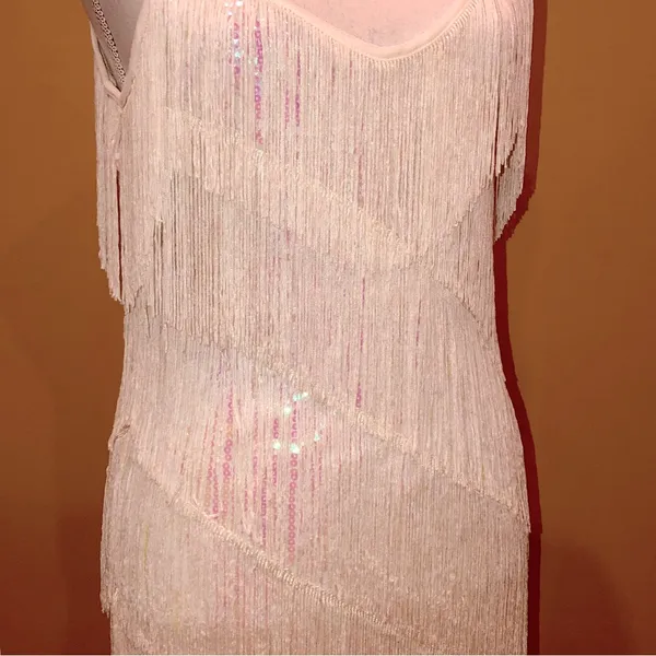 🆕 1920s Sequin and Fringe Flapper Party Mini Dress - Image 12