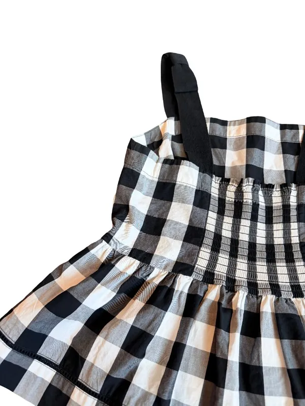 Broome Street x Kate Spade Black White Check Tank Top Shirt Blouse Size 2 Womens - Image 10