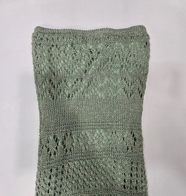 SNDYS x REVOLVE Strapless Crochet Maxi Dress in Green Shimmer - Image 11