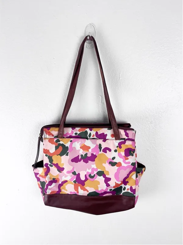 FOSSIL Jenna Floral Double Shoulder Straps Canvas Tote Bag - Image 2