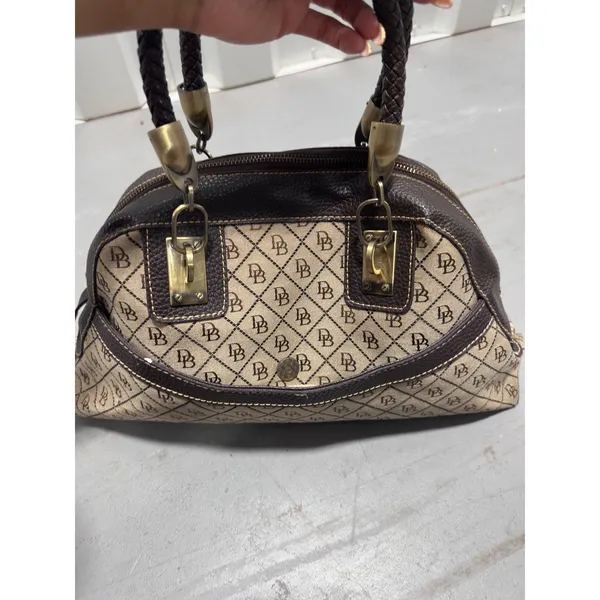 Authentic Vintage Dooney & Bourke Signature Monogram Bag - Image 7