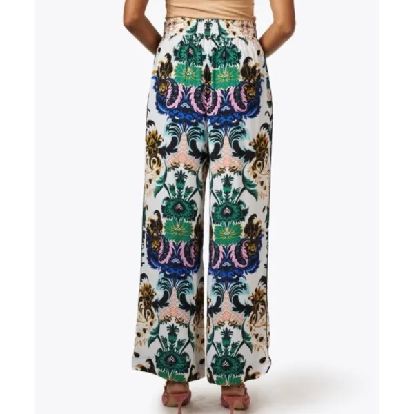Figue Charlene White Multi Print Pant NEW Size M - Image 5