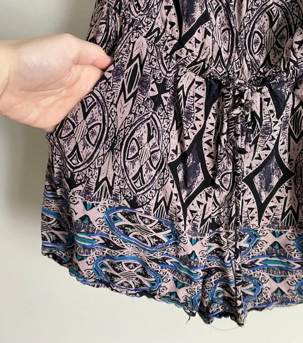 Strapless Patterned Romper - Image 4